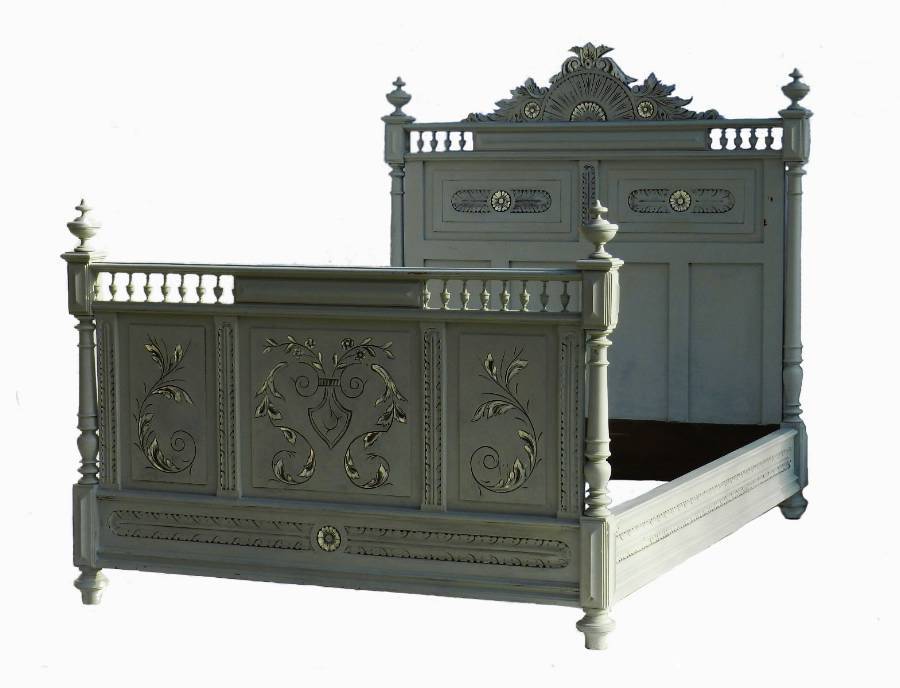 C19 French Double Bed  Base painted