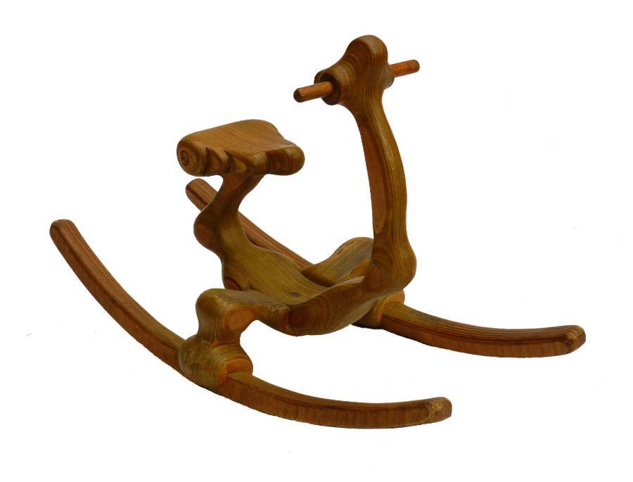 Denis Cospen Carved Sculpture Rocking Horse MidCentury Sculptor 1970s