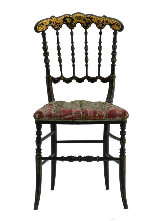 French Napoleon III Chair Chinoiserie Chiavari 