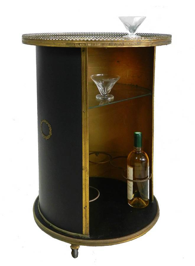 Midcentury Bar Cart Hollywood Regency Cocktail Trolley in the Manner of Jansen