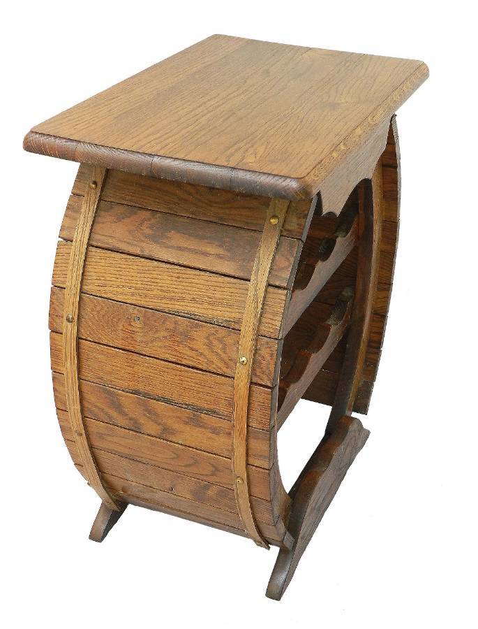 Antique Wine Rack Table Oak Midcentury French Vintage ANTIQUES.CO.UK