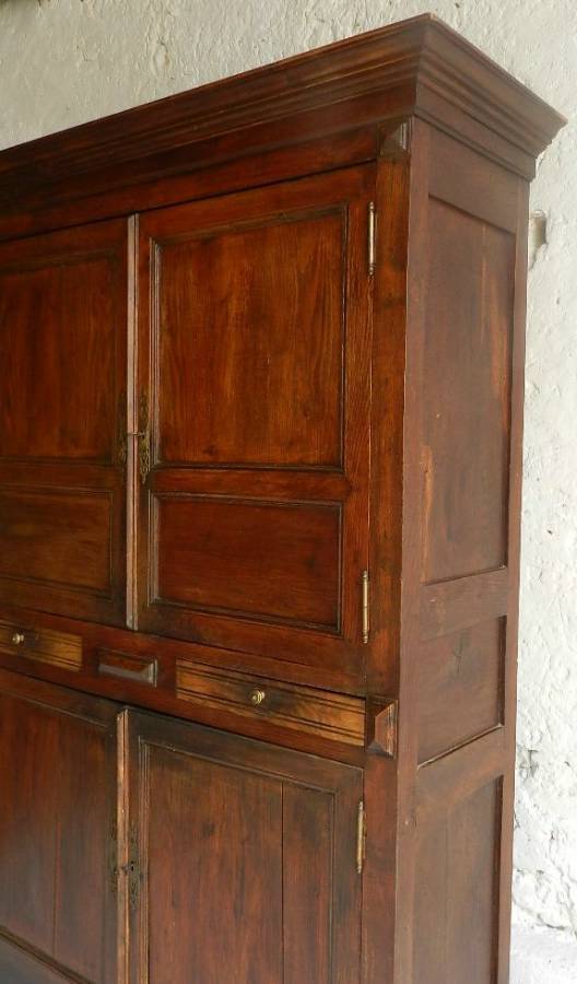 Antique C19 FRENCH OAK HOUSEKEEPERS CUPBOARD FARMHOUSE KITCHEN ANTIQUES.CO.UK