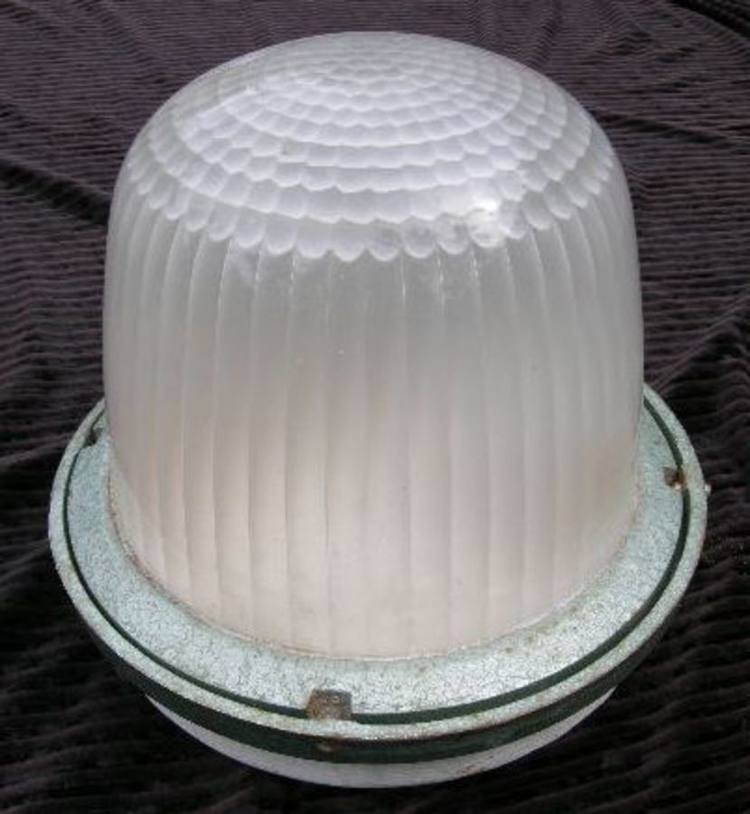 FRENCH HOLOPHANE CEILING LIGHT INDUSTRIAL LOFT