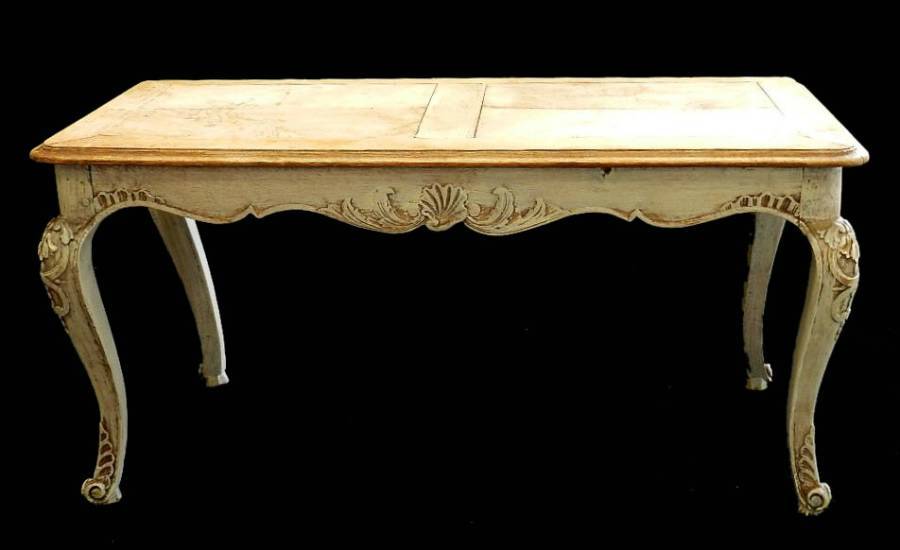French Bleached Oak Louis rev Coffee Table early C20