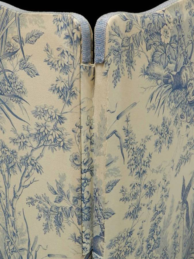 Antique French Vintage Decorative Dressing Screen Room Divider Toile de