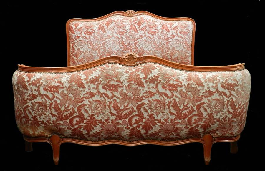 French Double Bed  Base Vintage Louis Corbeille