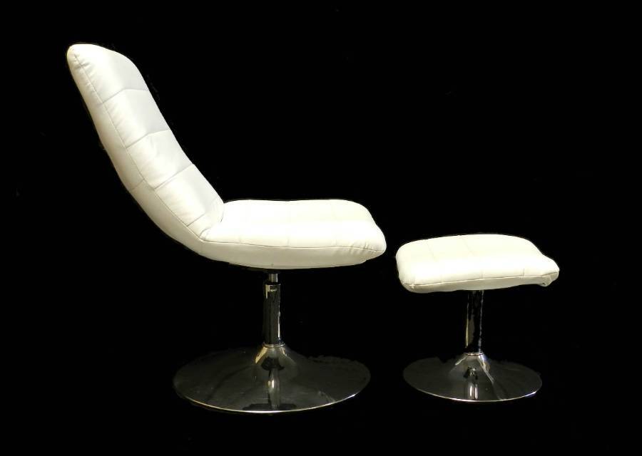 Revolving Chair  Footstool Vintage Tulip style Modern Design