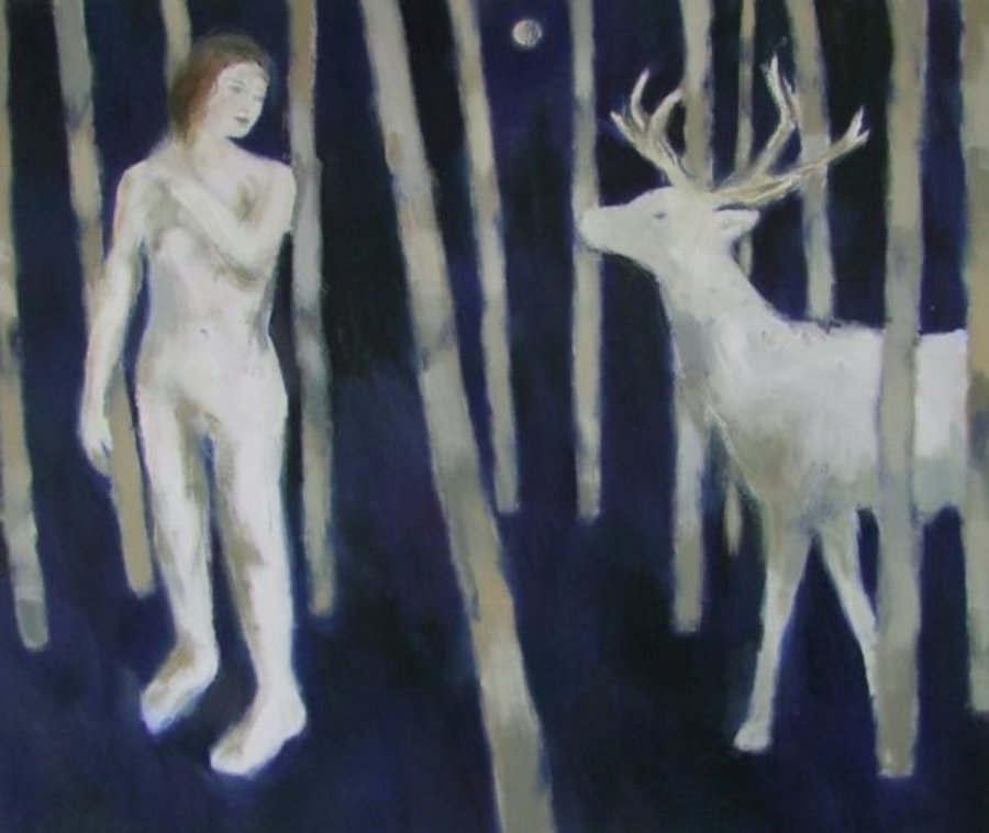 The Meeting Oil on Canvas by Andy Waite