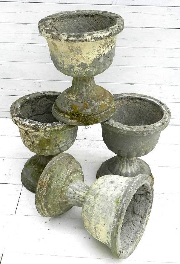 Set of 4 French Garden Urns Planters Pots or as 2 pairs