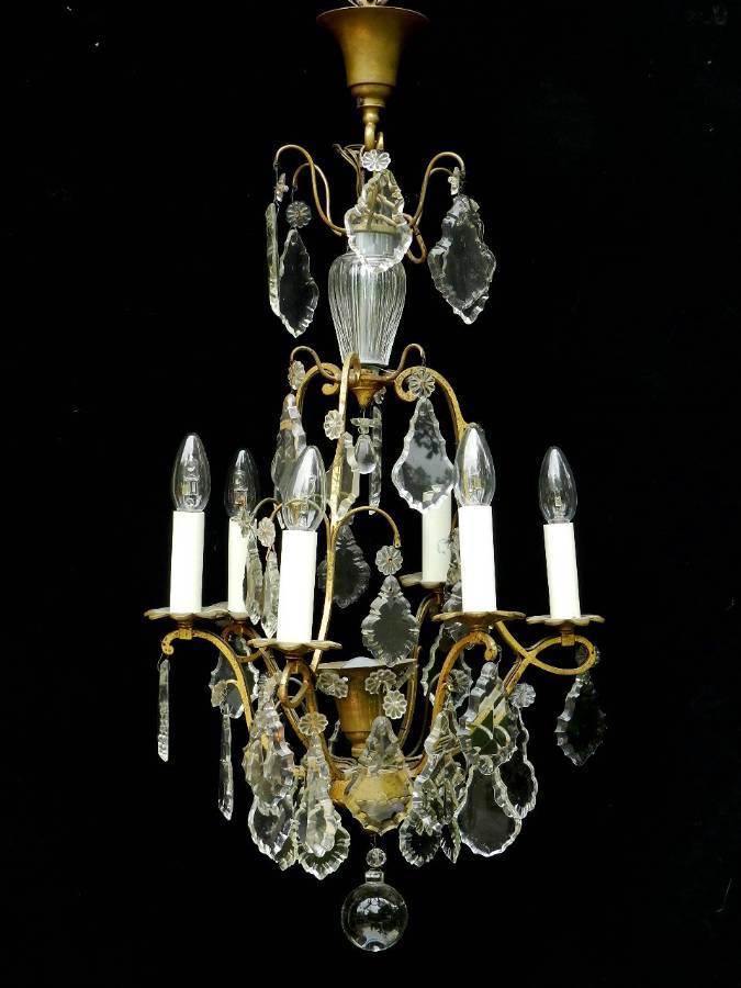 French Cage Chandelier c1920