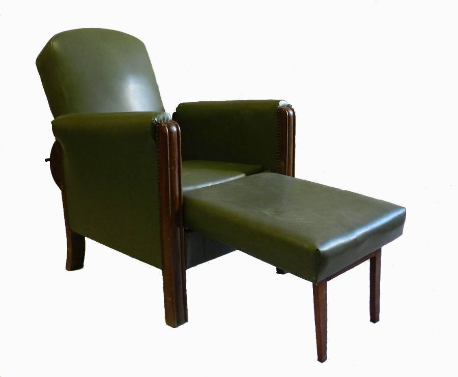 Unusual French Art Deco Armchair Metamorphic Reclining Chair 