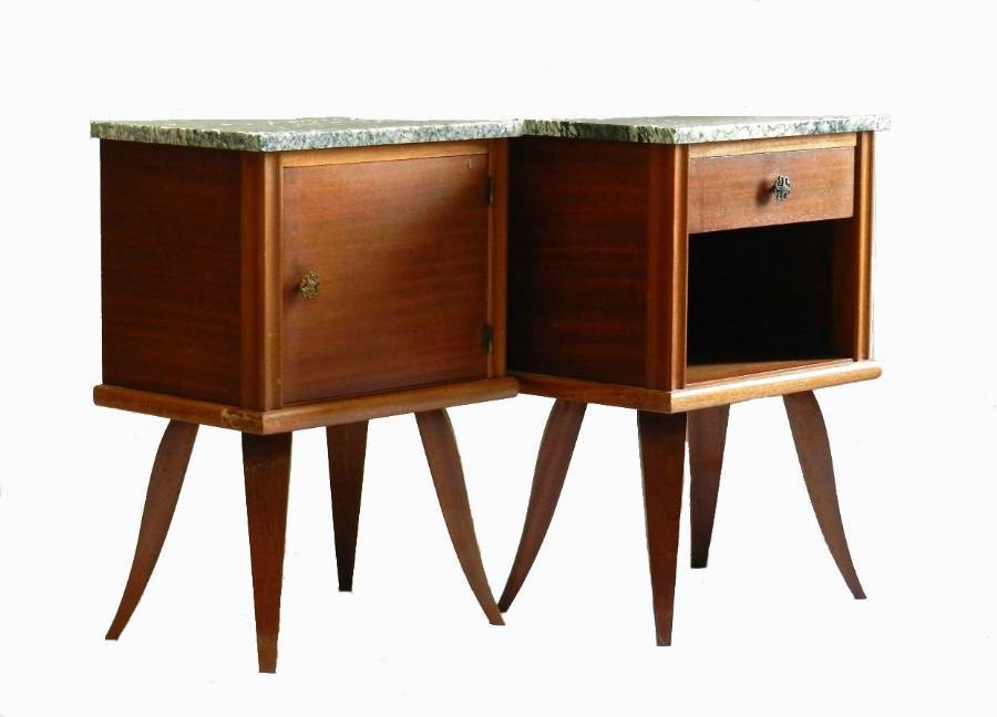 Pair of French Side Cabinets Nightstands Bedside Tables c1950