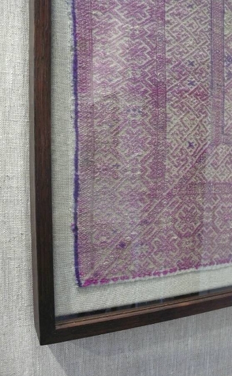 Antique  Framed Matrimonial Quilt Panel