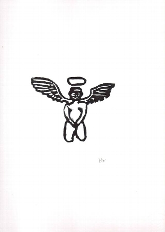 Kneeling Angel with Halo