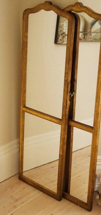 Pair of gilded mirror screens