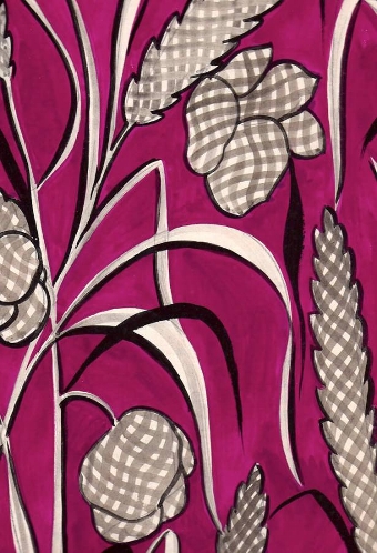 Pink Corn and Flowers