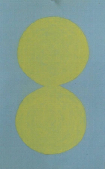 Untitled Abstract Yellow on Blue