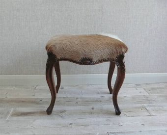 Victorian Cow Hide Stool