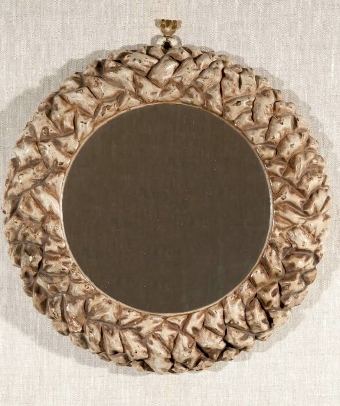 Late C18th Round Decorated Mirror