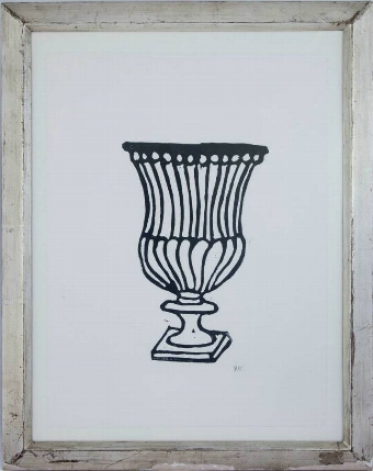 Urn in Vintage Frame