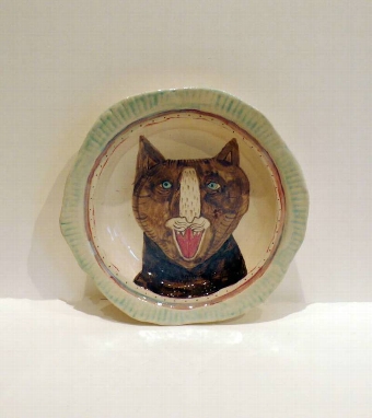 Claudia Rankin Bowl with Cat