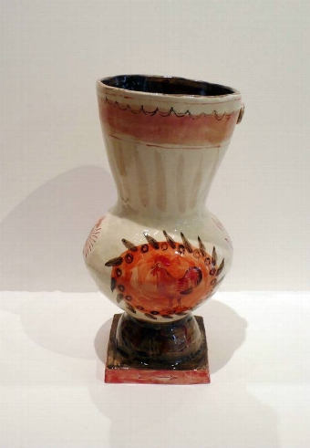Claudia Rankin Urn with Fowl  Spaniel