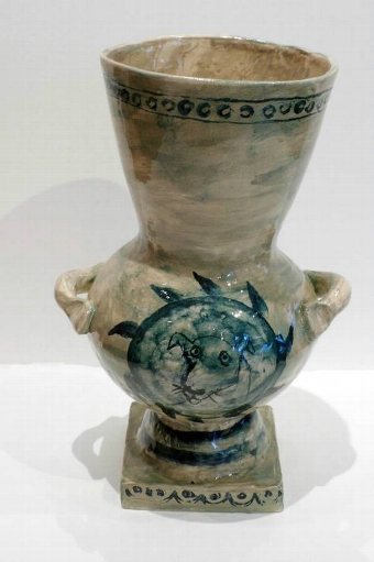 Claudia Rankin Urn with Lurcher  Gorse