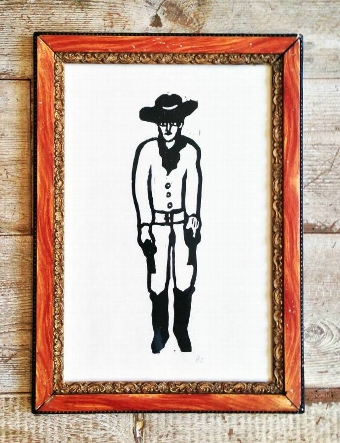 Cowboy in Vintage Frame