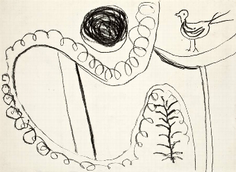 Roger Hilton  Bird and Leaves
