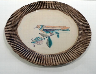 Claudia Rankin Bird on Branch Plate