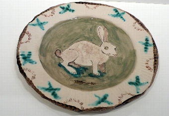 Claudia Rankin White Rabbit Plate