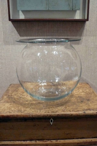 French Clear Glass Lipped Vase