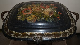 Antique Tole container for wood or coal