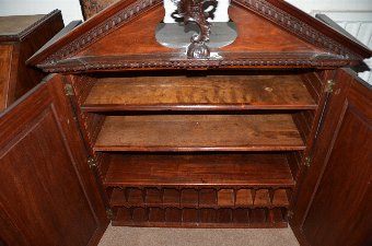 Antique English bureau cabinet/ bookcase/ secretary in mahogany 