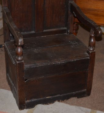 Antique  English oak wainscot chair