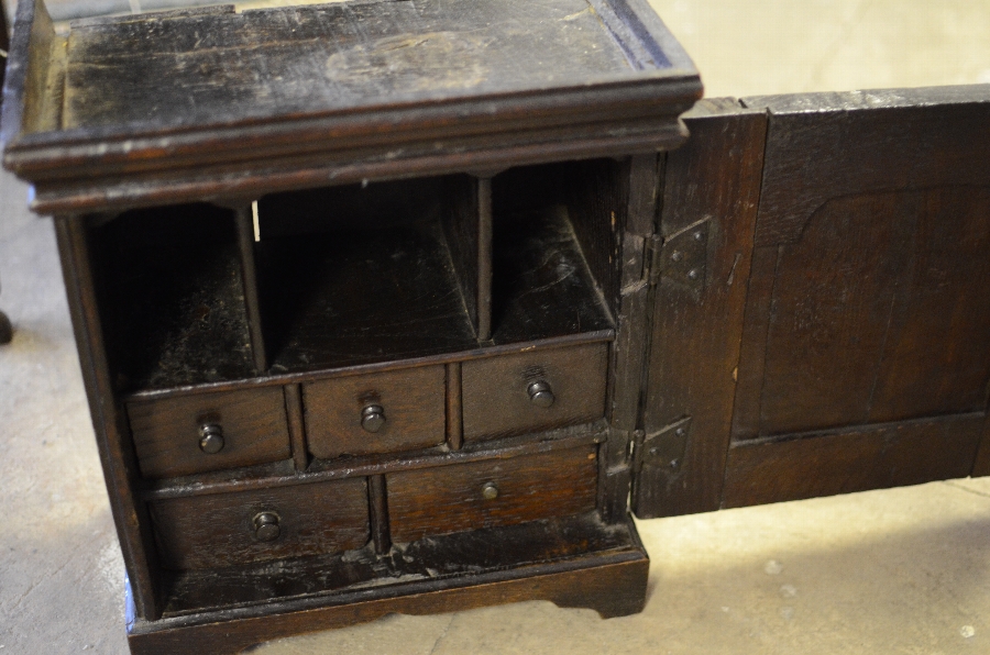 Antique Very Rare English locking16th Century spice cabinet