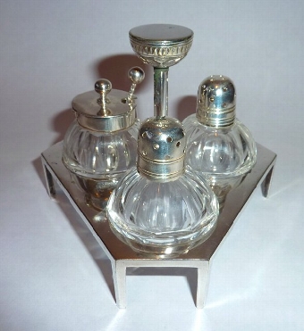 Very Rare Dr CHRISTOPHER DRESSER Hukin & Heath CONDIMENT SET