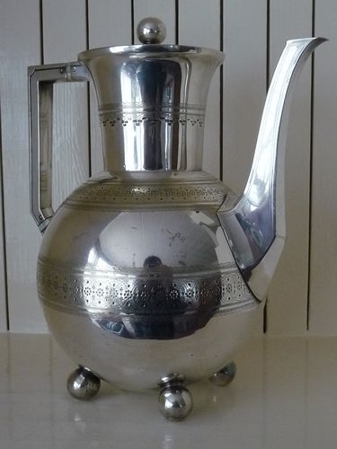 Antique Dr Christopher Dresser Silver Plated Teapot James Dixon & Sons