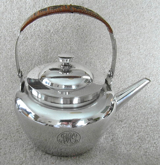 Antique A Silver Plated Tea Pot by Dr Christopher Dresser Hukin & Heath