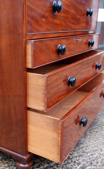 Antique Victorian mahogany secretaire bookcase