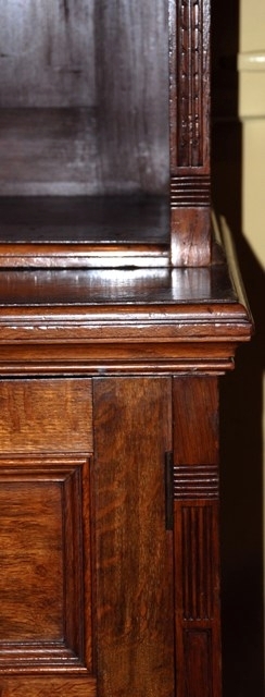 Antique Victorian oak open bookcase