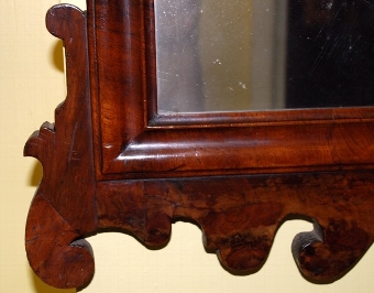Antique George II Walnut Mirror, circa 1740