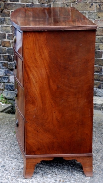 Antique Regency Mahogany Bowfronted Chest of Drawers