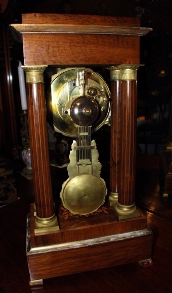 Antique Rosewood Portico/Mantle Clock, circa 1880