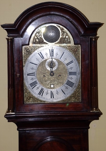 Antique  Circa 1750 fine quality brass dial eight day long case clock 