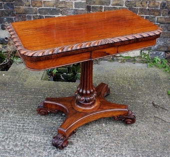 Antique Beautiful William IV rosewood card table, circa 1830 