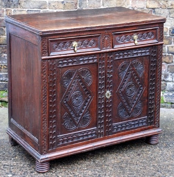 Late 17th Century (& later) Oak Side Cabinet