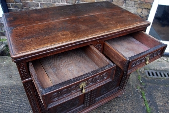Antique Late 17th Century (& later) Oak Side Cabinet