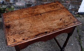 Antique Circa 1720 Oak Side Table