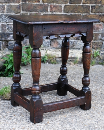 Circa 1600 Oak Joint Stool